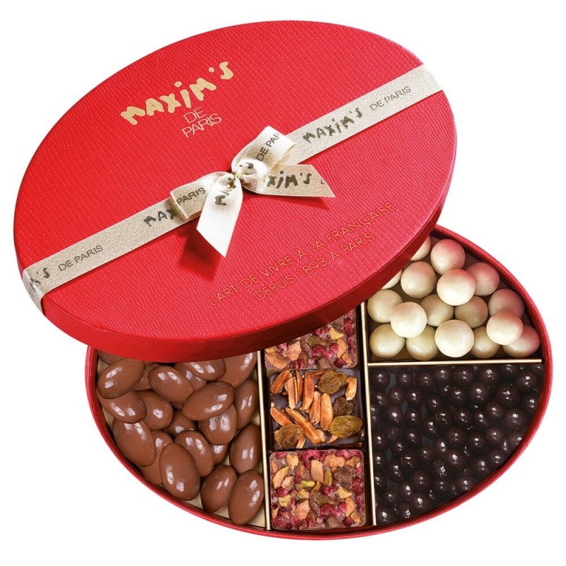 Red Hat-box of Assorted Christmas chocolates-Gift-Baskets-Maxim's shop