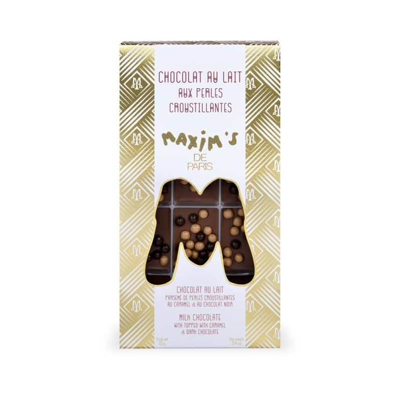 Christmas Milk Chocolate Bar - Crispy Pearls - New!-Christmas Collection-Maxim's shop