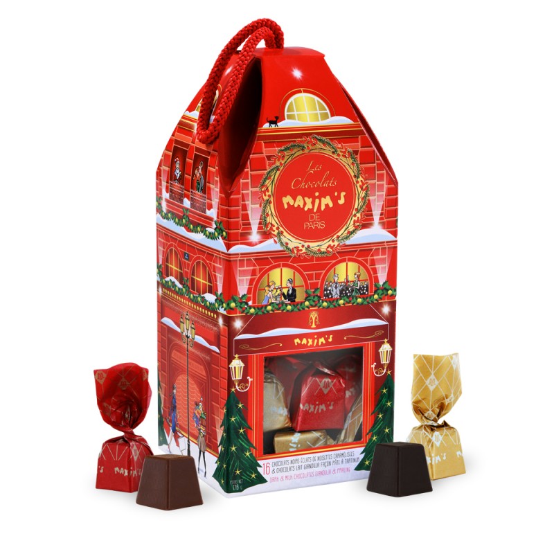 La Box Chocolats de Noël - 16 chocolats assortis-Chocolats-Maxim's shop