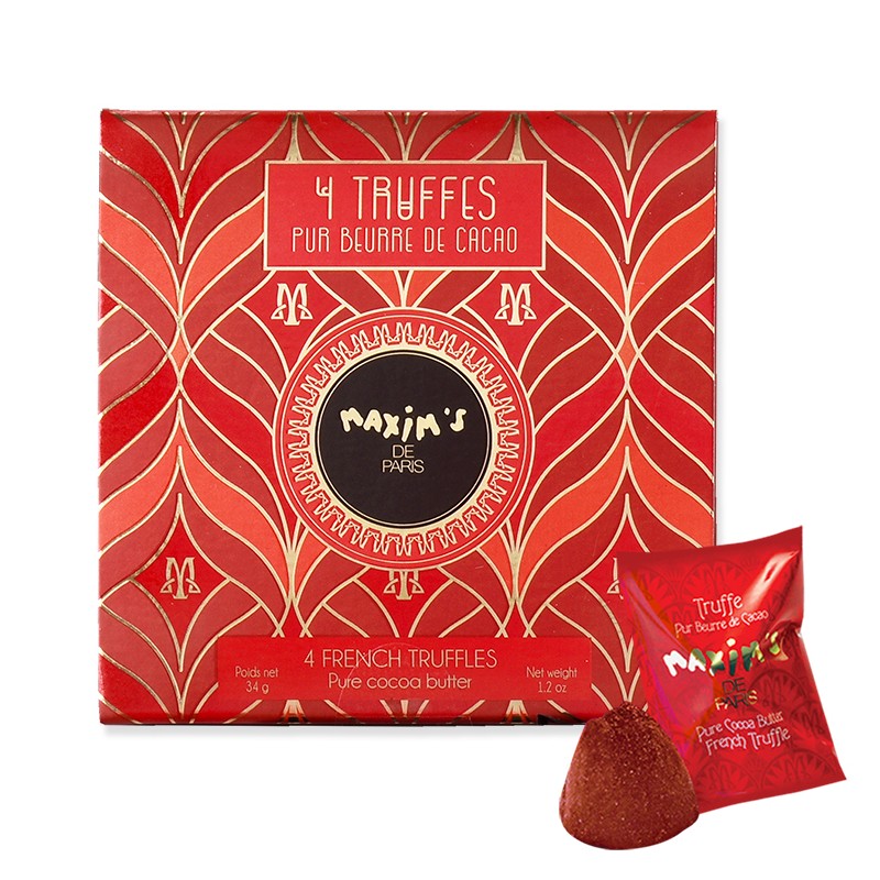 Mini ballotin 4 truffes pur beurre de cacao-Chocolats-Maxim's shop
