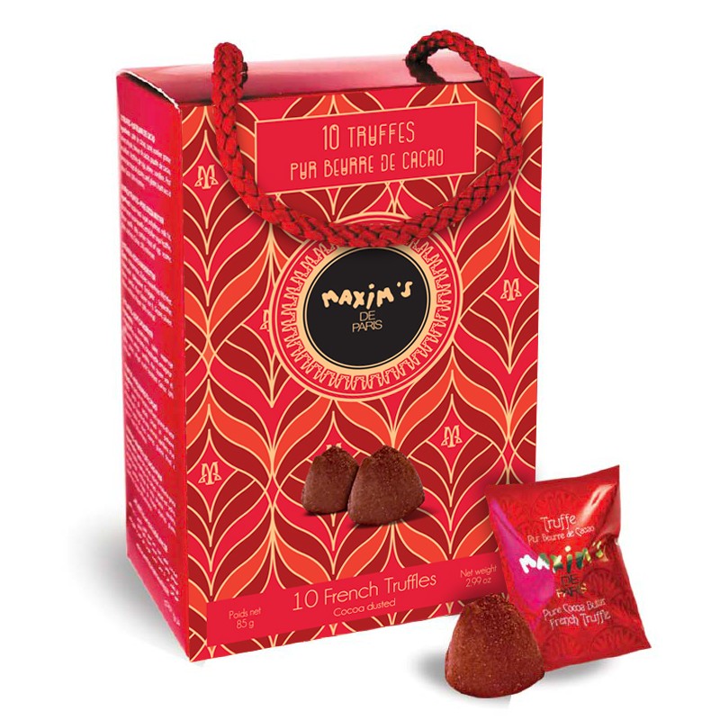 Ballotin 10 truffes pur beurre de cacao-Chocolats-Maxim's shop