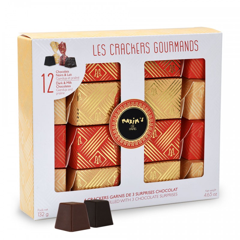 Coffret 4 crackers gourmands Noël-Ancienne collection-Maxim's shop