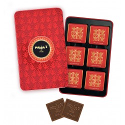 Red pencil tin - Milk chocolate praline squares-Chocolates-Maxim's shop
