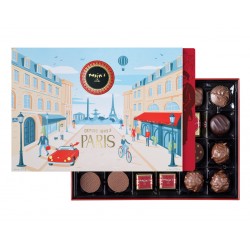Boîte assortiment 22 Chocolats "Bonjour Paris"