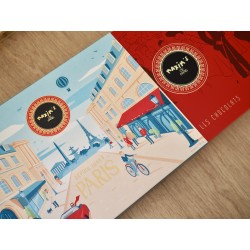 Red tin 22 assorted chocolates "Bonjour Paris"-Chocolates-Maxim's shop