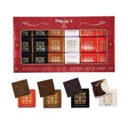Transparent cardbox of 36 assorted chocolate squares-Chocolates-Maxim's shop