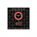 Cardbox 8 dark chocolate squares with cocoa beans