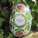 White metal egg - 12 chocolate eggs