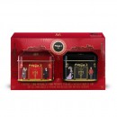 Gift-pack 2 red & black mini-house tins with rochers