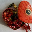 Large Red Heart Tin - Assorted dark & milk chocolates with nougat