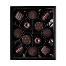 Chocolates connoisseurs - 12 dark chocolate - inside