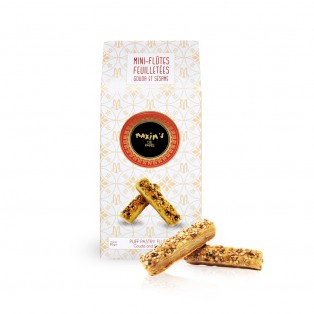 Mini flûtes feuilletées au gouda et sésame