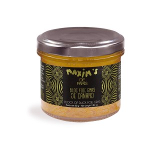 Bloc of duck foie gras in a jar Maxim's