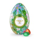 Maxim's floral green metal egg