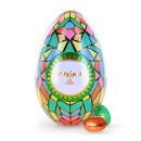 Green mosaic metal egg - 12 chocolates eggs
