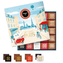 Square Tin of 50 chocolate squares "Bonjour Paris"