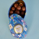 Blue mini-egg tin - Milk chocolate cereal pearls