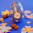 Blue mini-egg tin - Milk chocolate cereal pearls