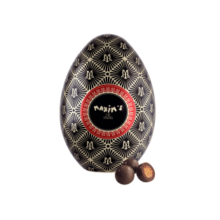 Black mini-egg tin - Dark chocolate cereal pearls