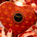 Grande boîte coeur - Assortiment de chocolats au nougat