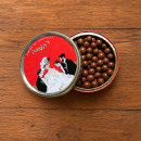 Round tin - Milk chocolate pearls