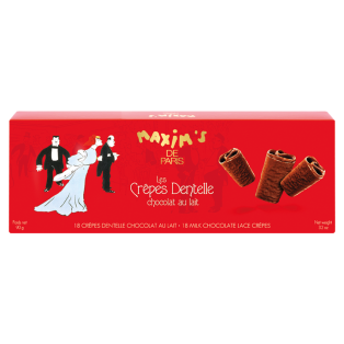 Etui 18 crêpes dentelle chocolat au lait