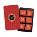 Plumier Rouge 12 Carrés de chocolat au lait praliné