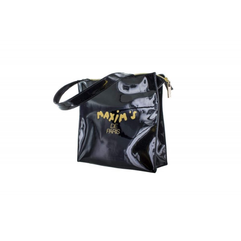Petit sac cabas noir avec fermeture-Accessoires-Maxim's shop