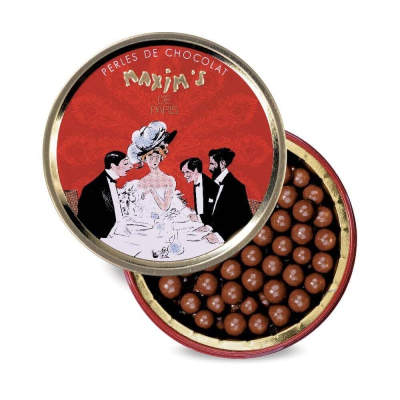 Round tin - Milk chocolate pearls-Chocolates-Maxim's shop