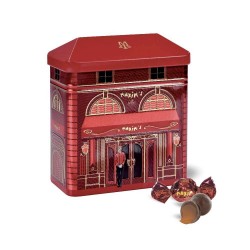 Restaurant Tin Box | Milk Chocolate Balls with Salted Flower Caramel Heart-Chocolates-Maxim's shop