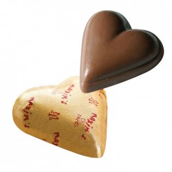 Mini metal tin "À la folie"| 4 chocolate hearts-Chocolates-Maxim's shop