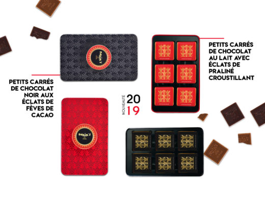 Plumier de petits carrés de chocolats - Maxim's de Paris