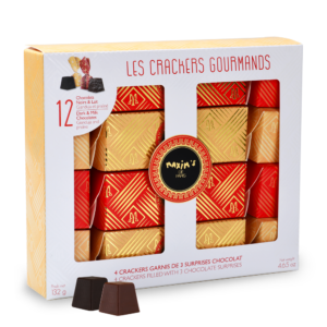 Idées Cadeaux : Coffret 4 crackers gourmands Noël